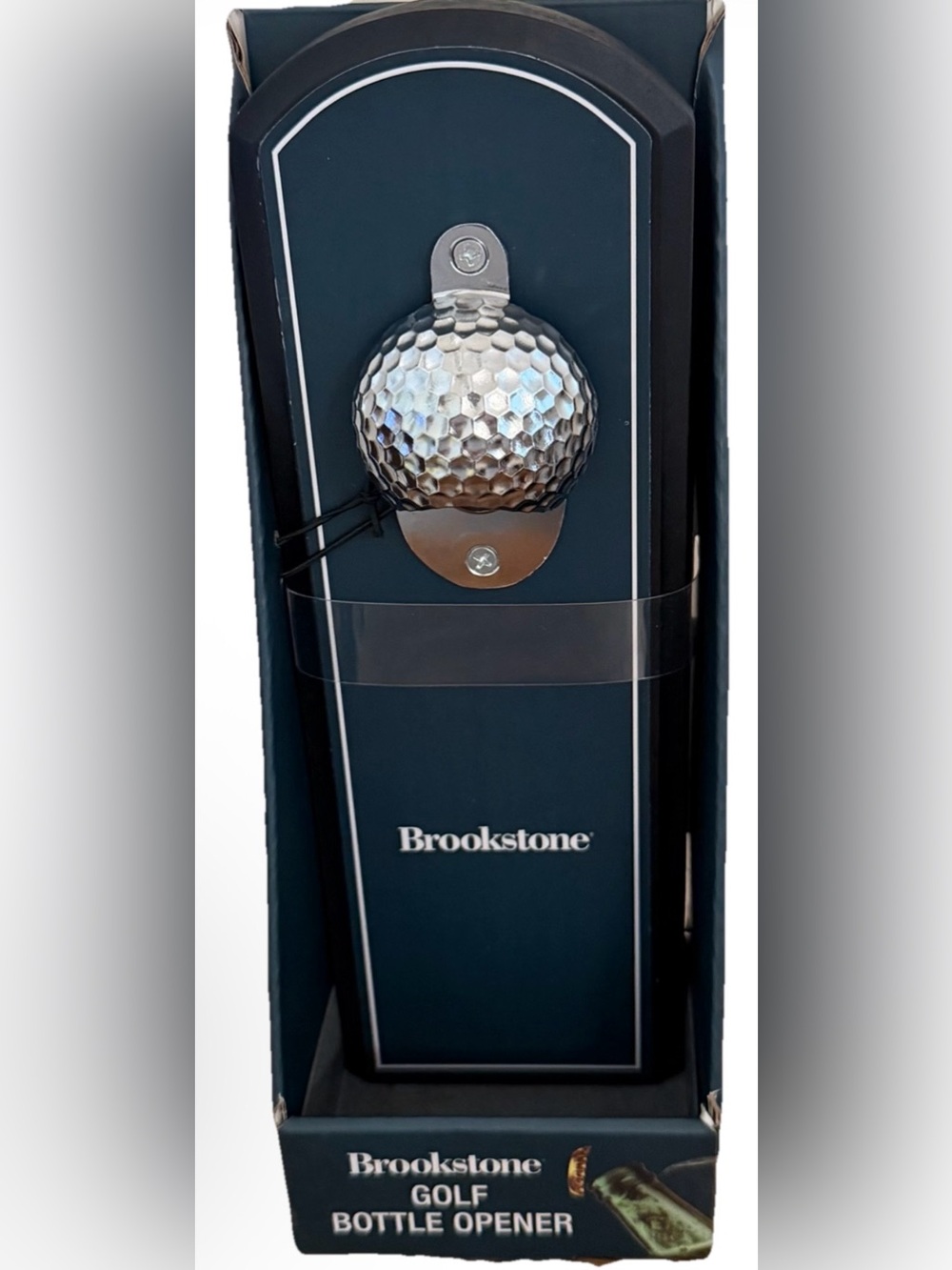 Brookstone Silver Golf Bottle Opener NIB